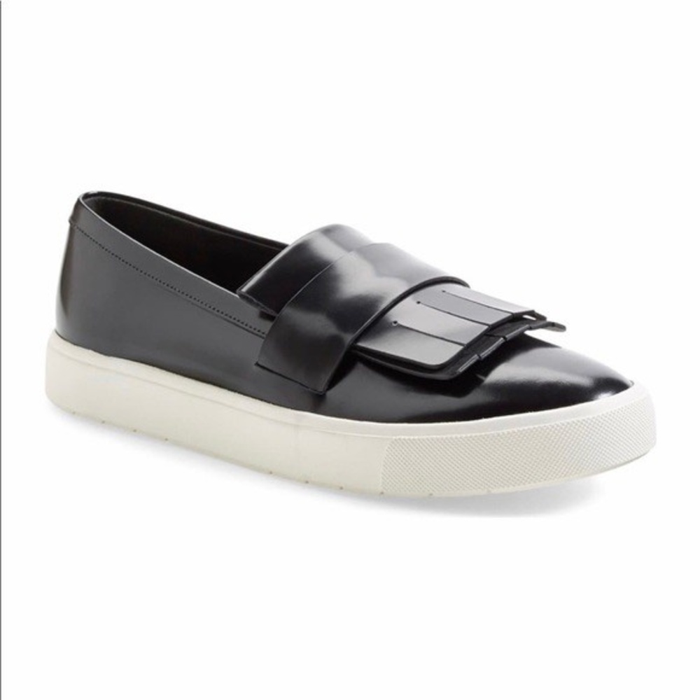 Vince Fringe Detail Leather Loafers Size US 7